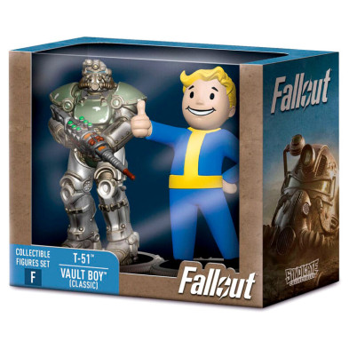 Set 2 figuras T-51 & Vault Boy Classic Fallout 7cm